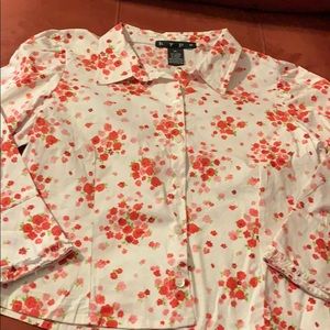Floral button down blouse for girls